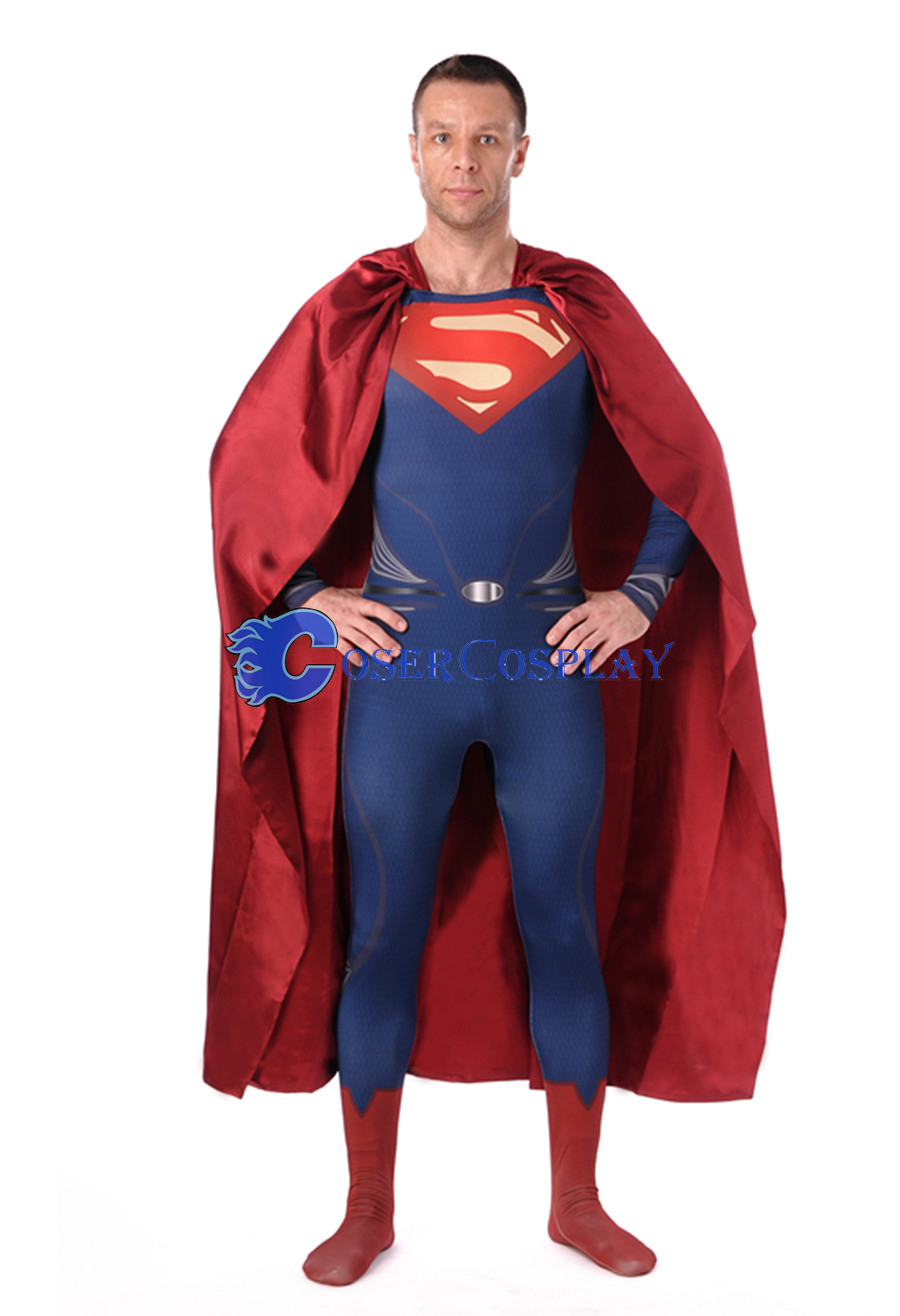 Man of Steel Superman Cosplay Costume With Cape